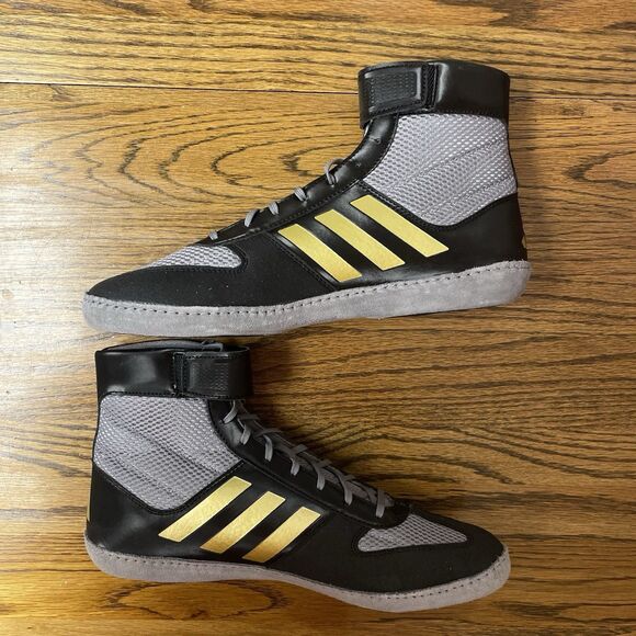Adidas Combat Speed 5 Grey Gold Wrestling Shoes Men’s Size 8 NEW main image 4